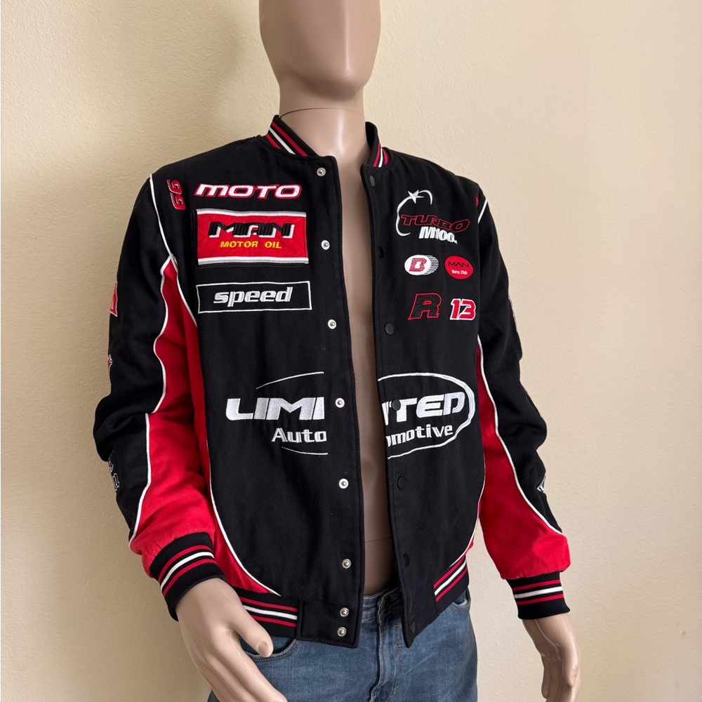 Boohoo MAN BM Season Moto Jacket Limited Edition Auto Style Black Size L